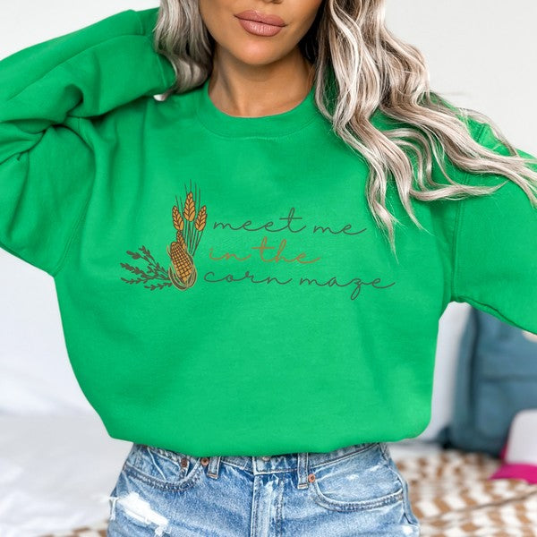 Meet me in the corn maze women's fall top