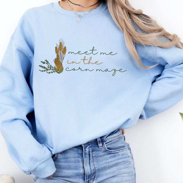 Meet me in the corn maze women's fall top