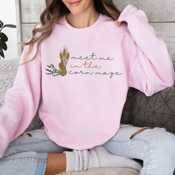 Meet me in the corn maze women's fall top