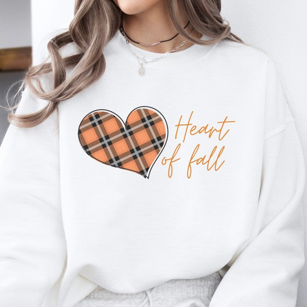 Plaid Heart of fall women's sweatshirt