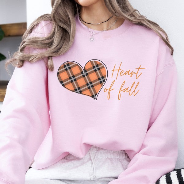 Plaid Heart of fall women's sweatshirt