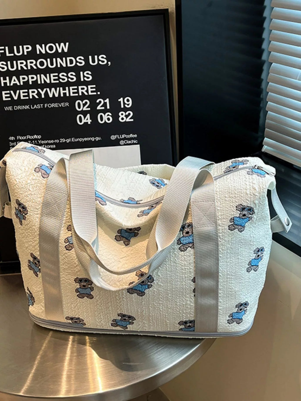 Teddy Bear Print Travel Bag