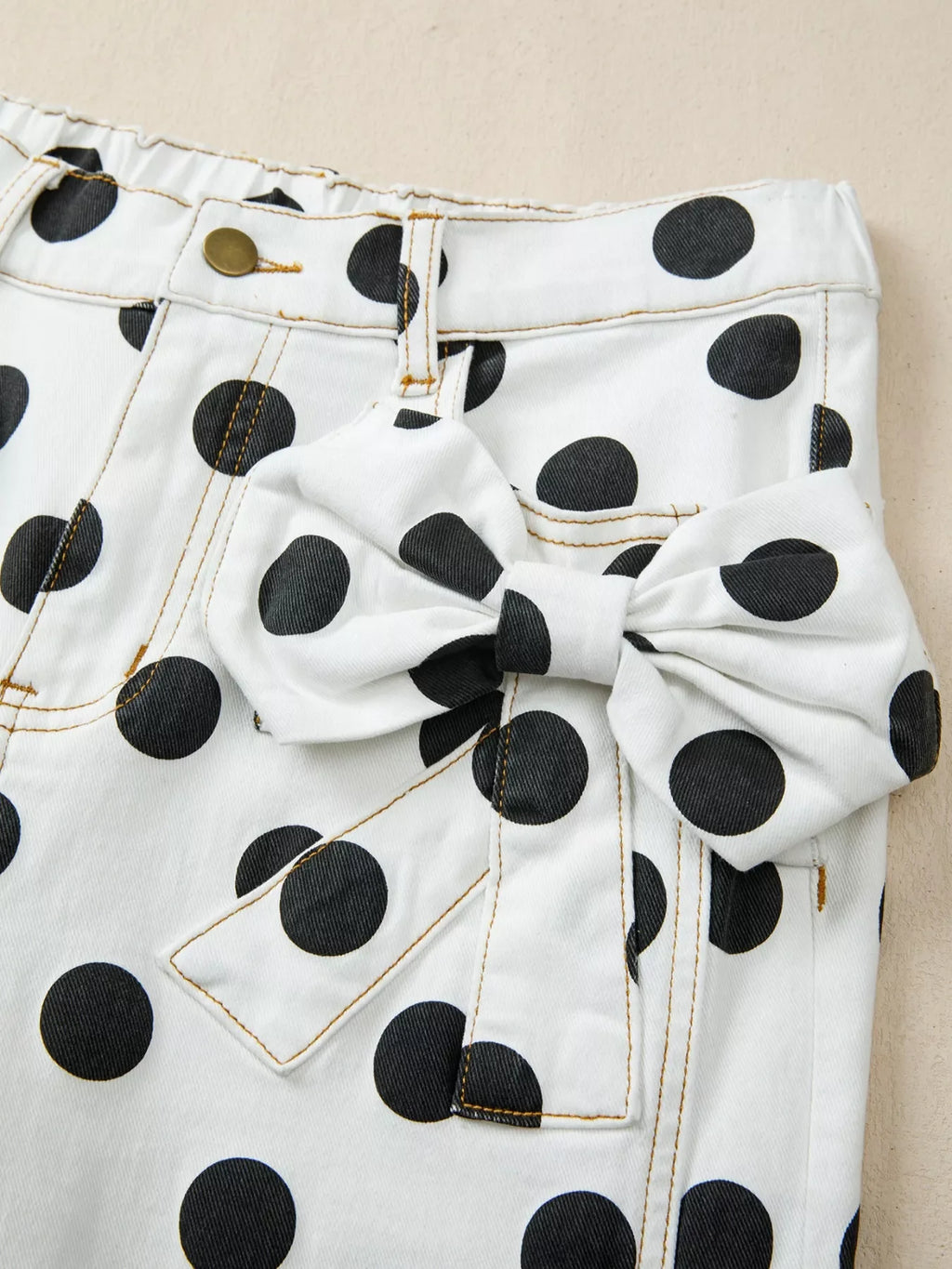 Polka Dot High-Waisted Jeans