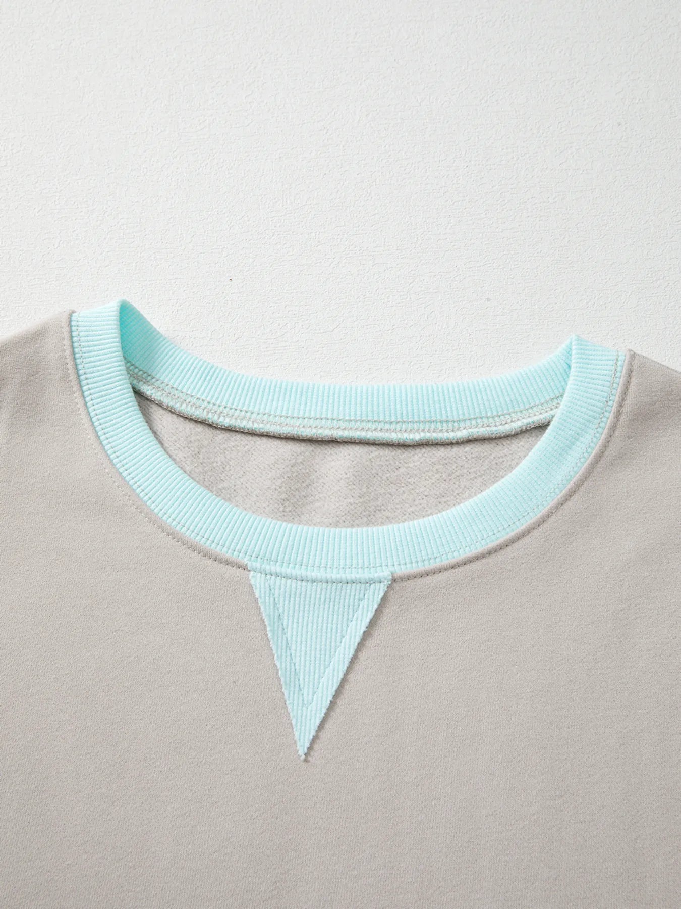 Striped Colorblock Patchwork Drop Shoulder Sweatshirt