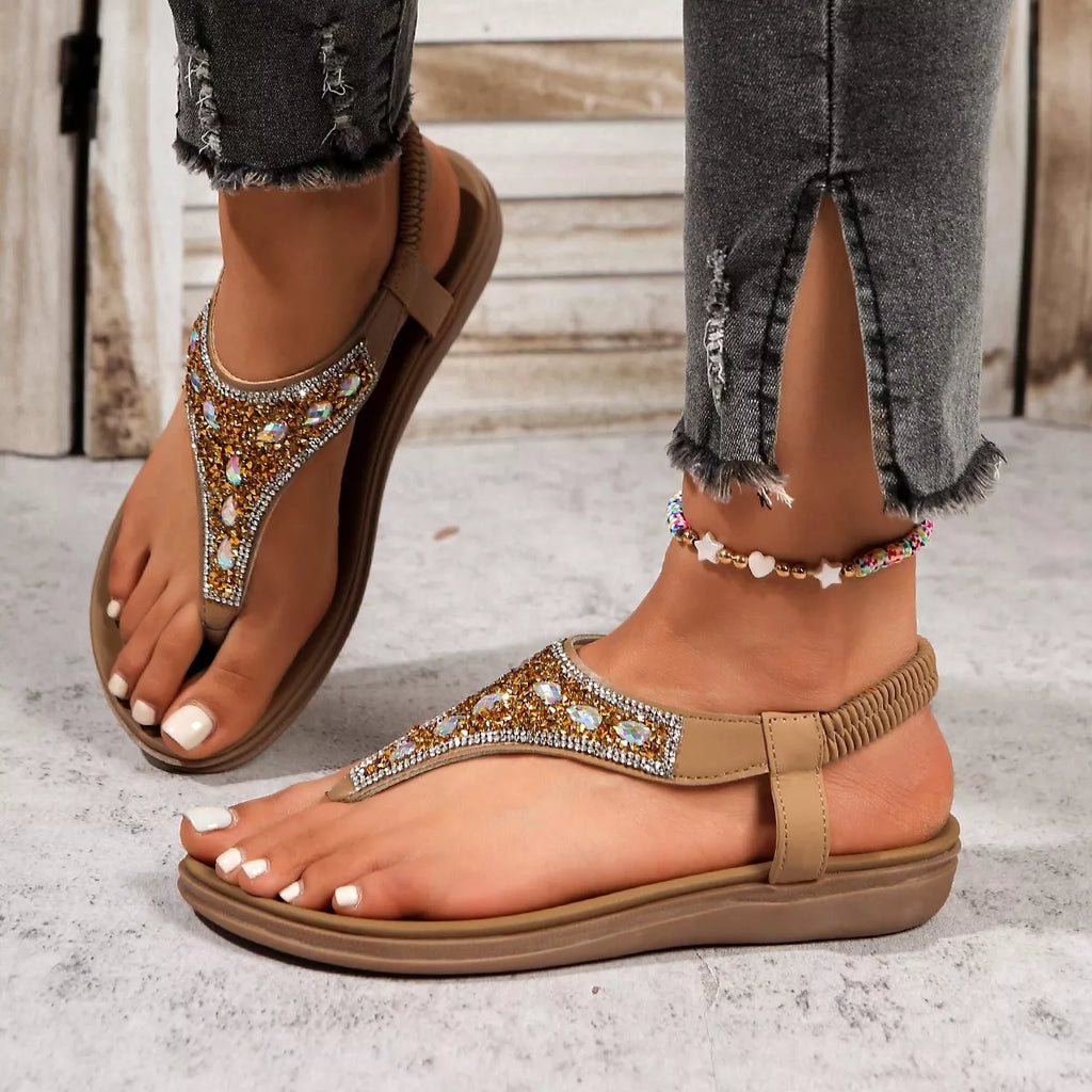 Toe Post Rhinestone Sandals