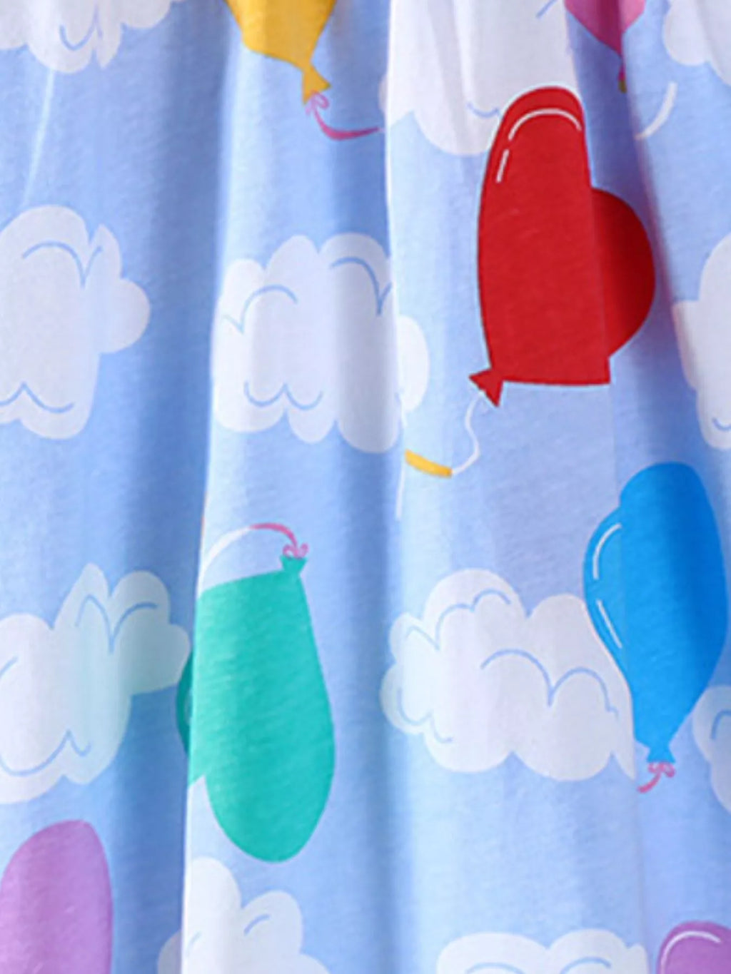 Children's Heart Balloon Print Short Sleeve Dress