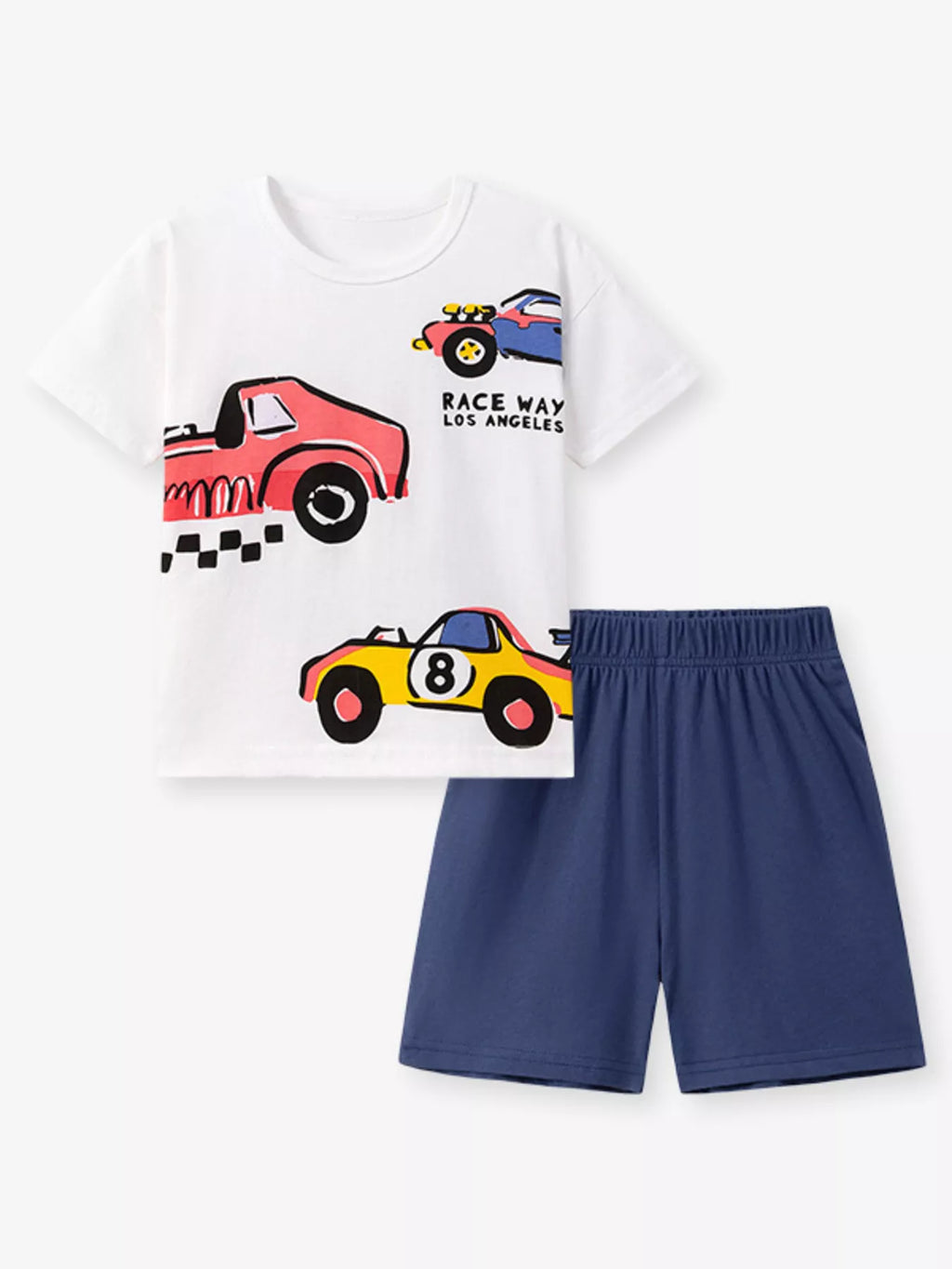 Children's Racing Car T-Shirt and Shorts Set