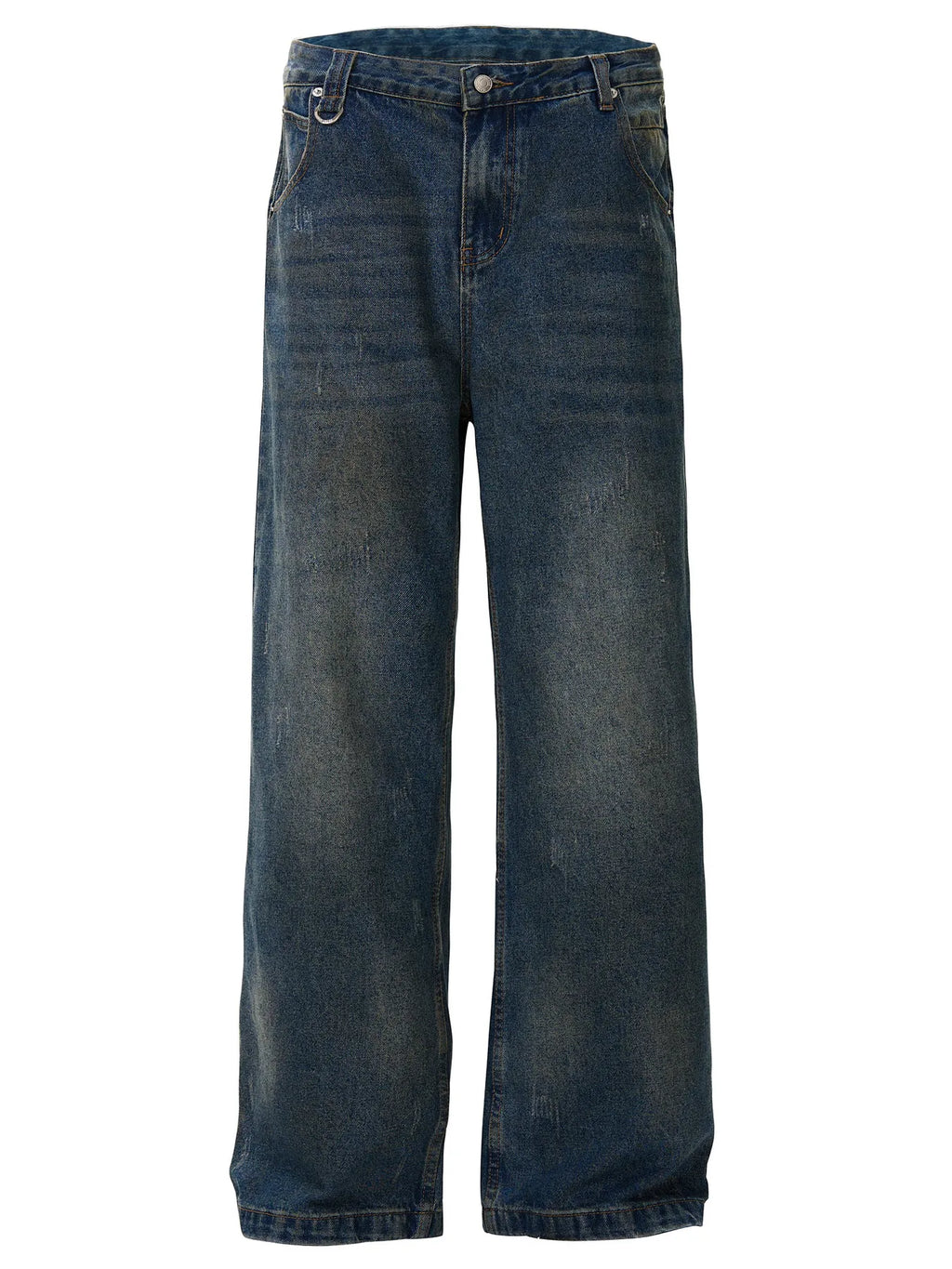 Men's Vintage Wash Wide Leg Relaxed Fit Jeans