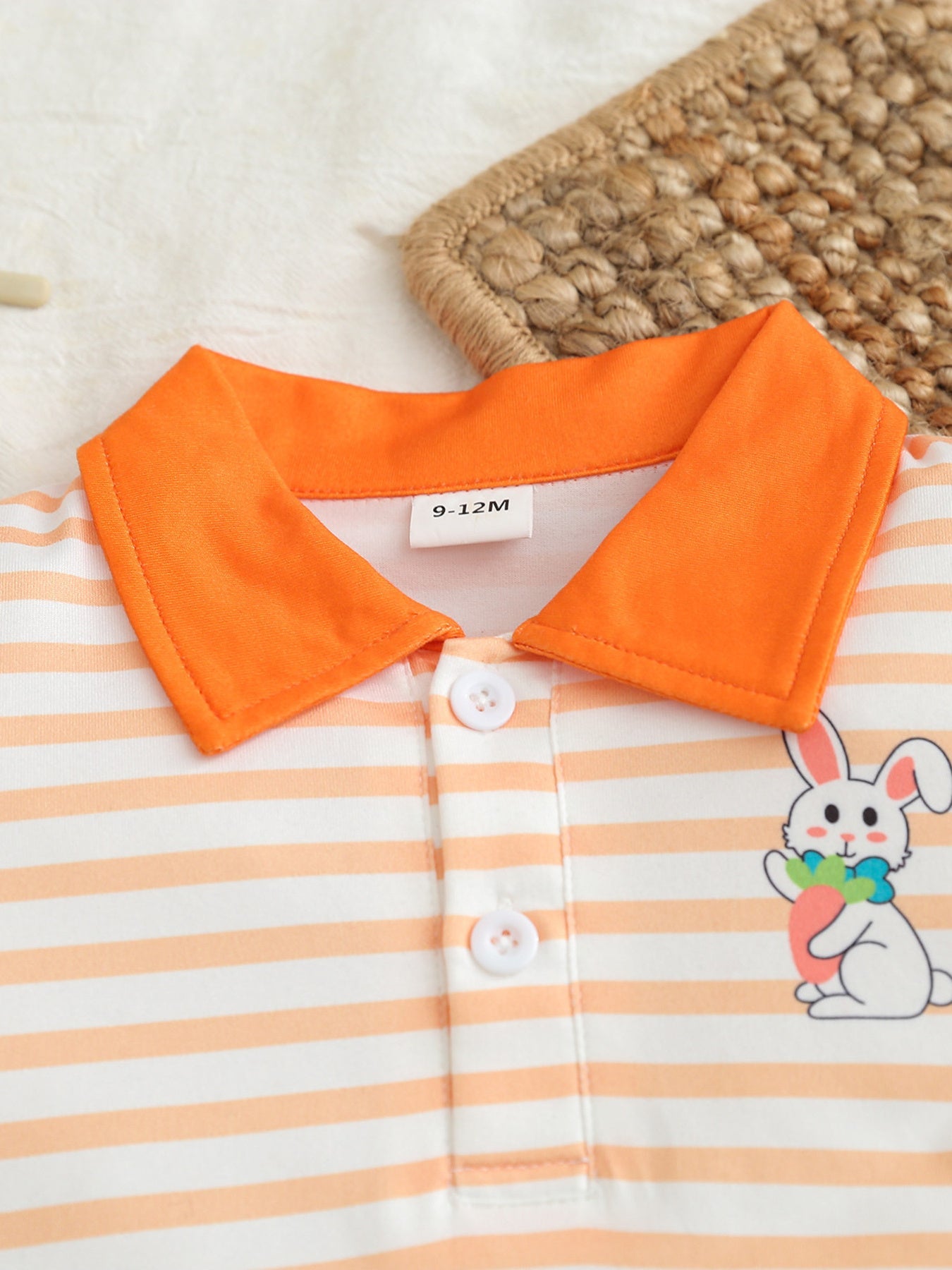 Children's Striped Polo Shirt & Solid Shorts Set