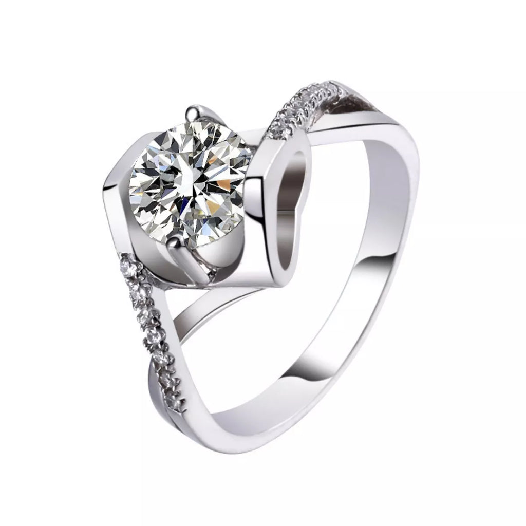 1 Carat 925 Sterling Silver Moissanite Ring