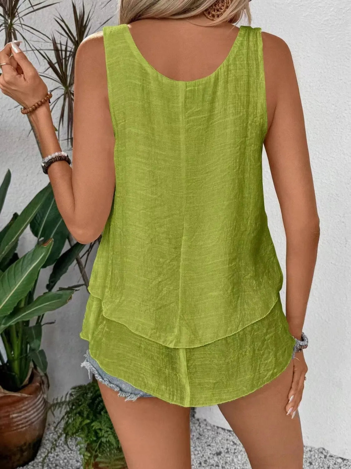 Wide Strap Layered Tank