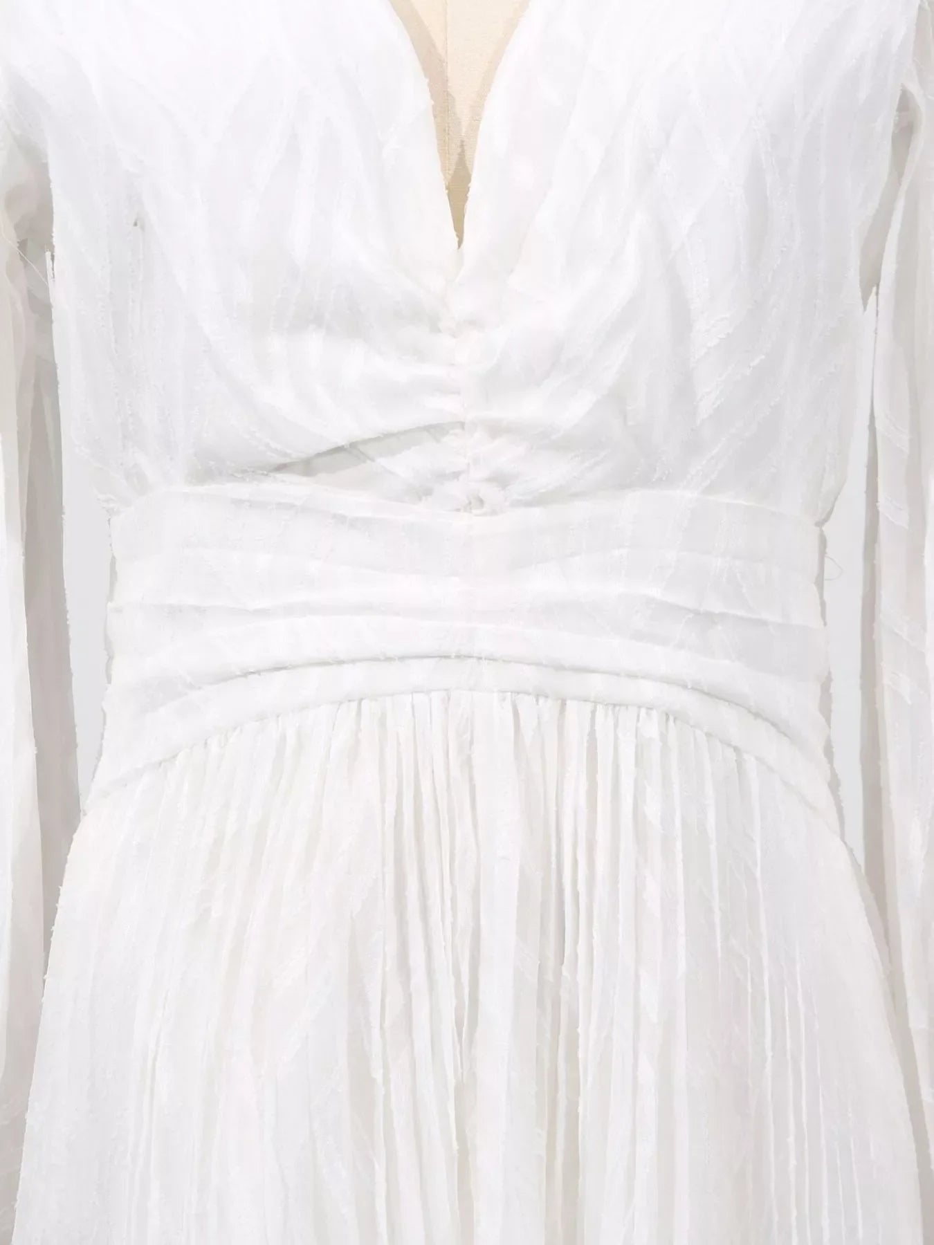 V-Neck Long Sleeve Maxi Dress