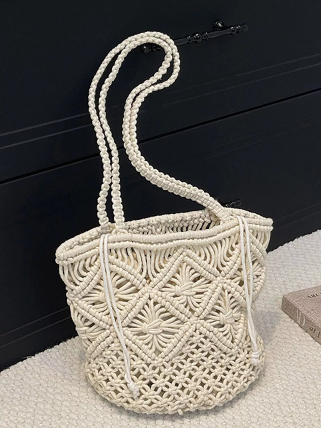 Crochet Bucket Shoulder Bag