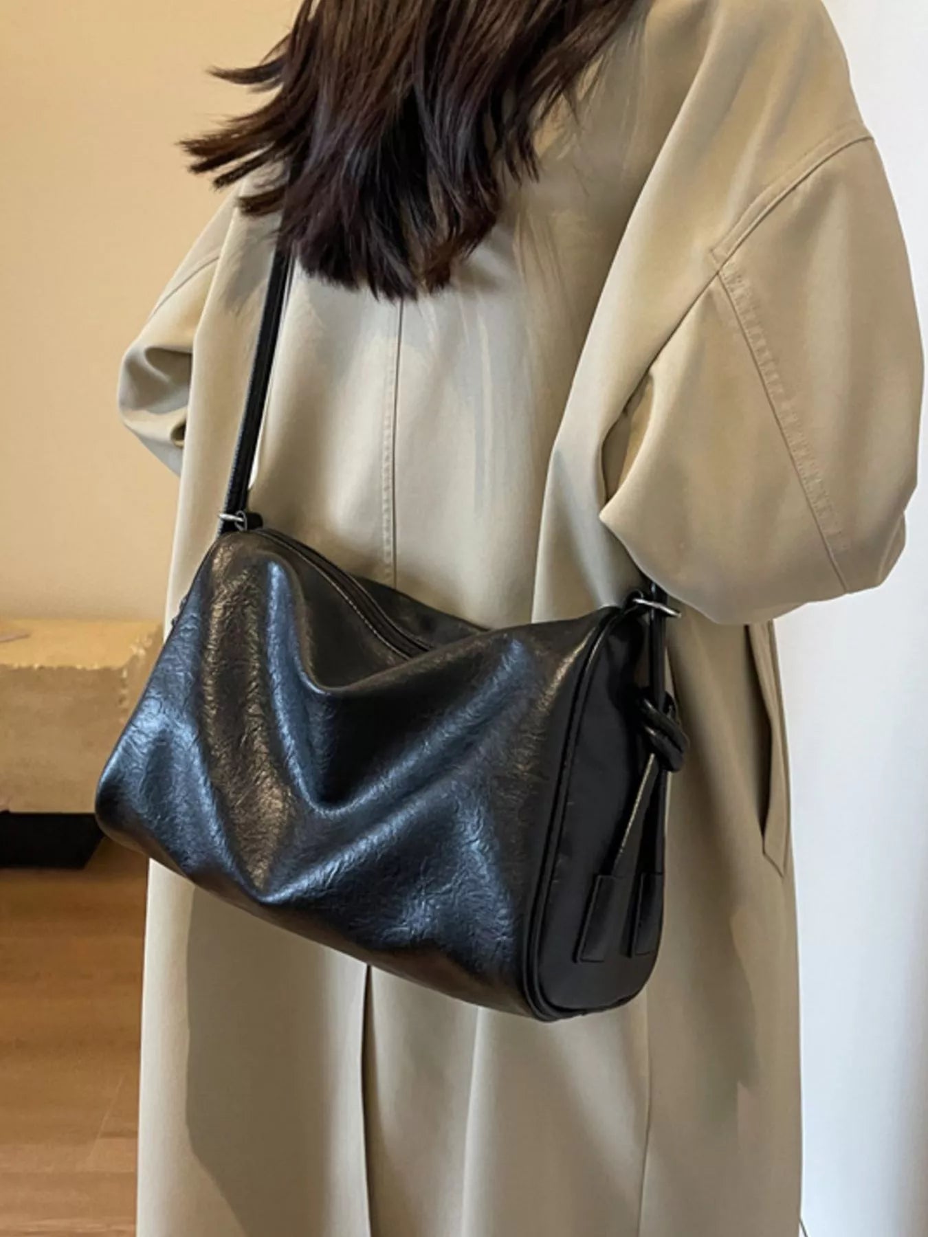 Vintage Style Leather Crossbody Bag