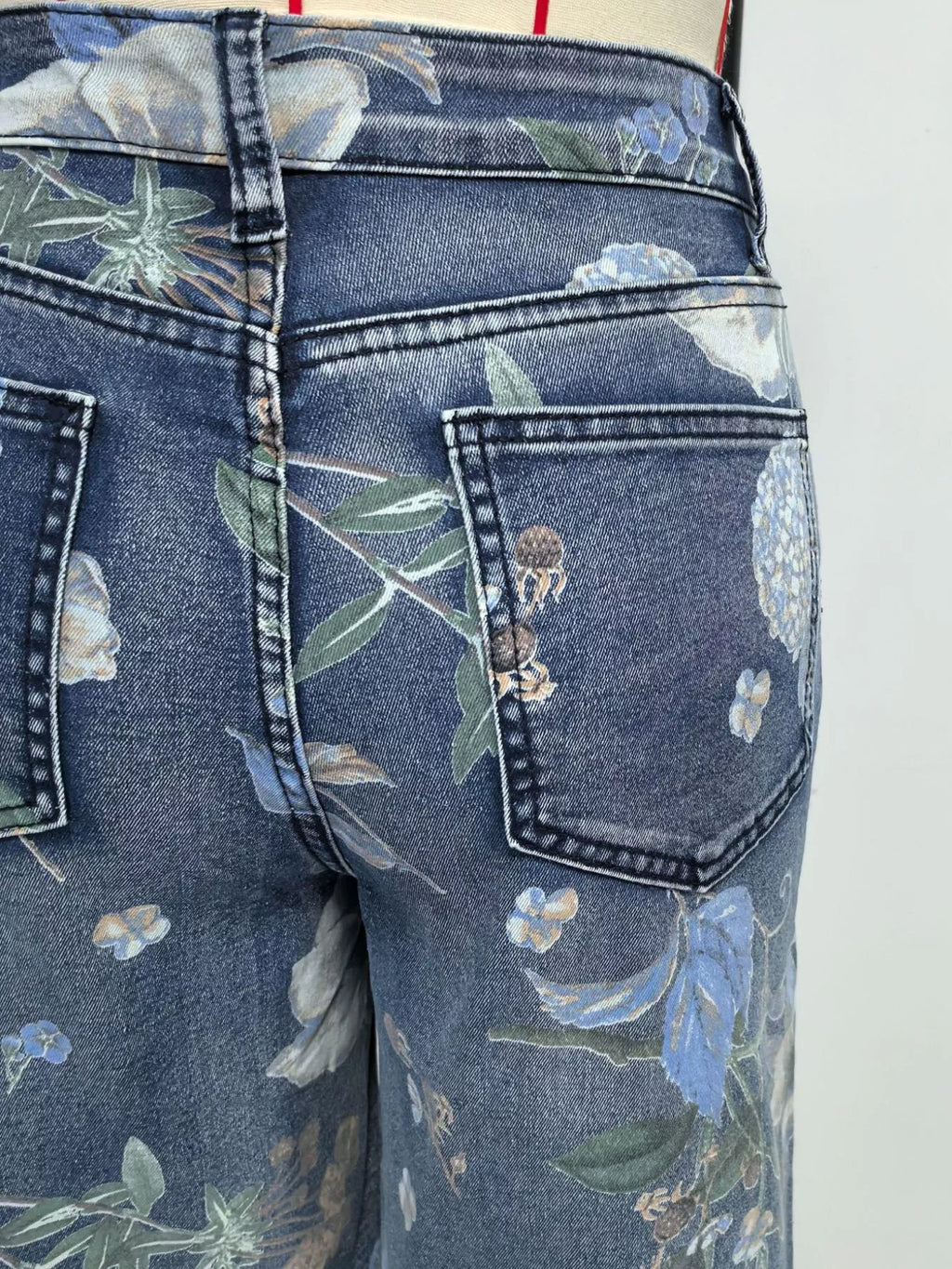 Floral Print Denim Shorts