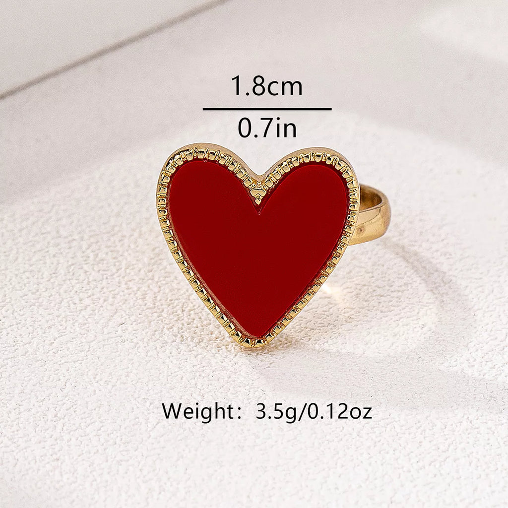 18K Gold-Plated Heart-Shaped Ring