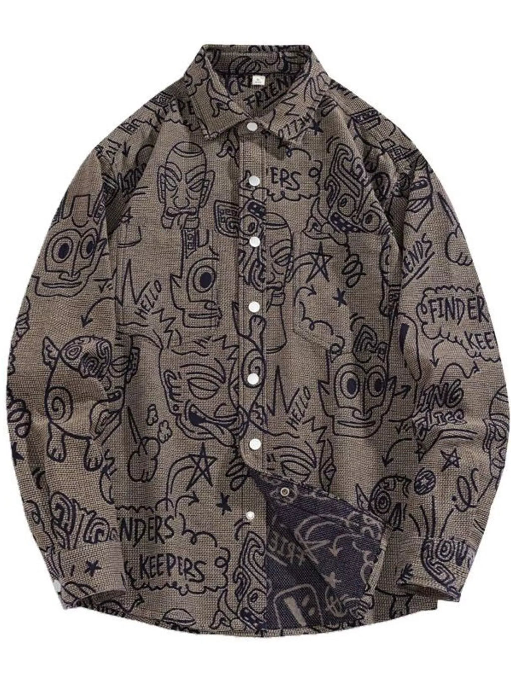 Men's Plus Size Casual Button Up Long Sleeve Shirt