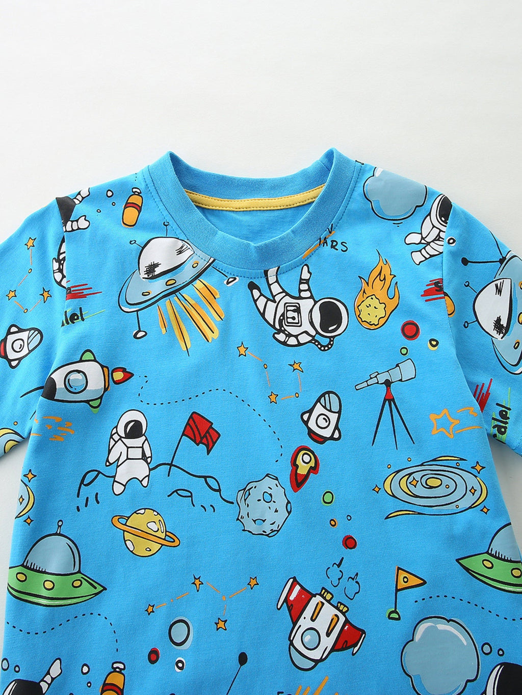 Children's Astronaut Print Tee & Shorts Set