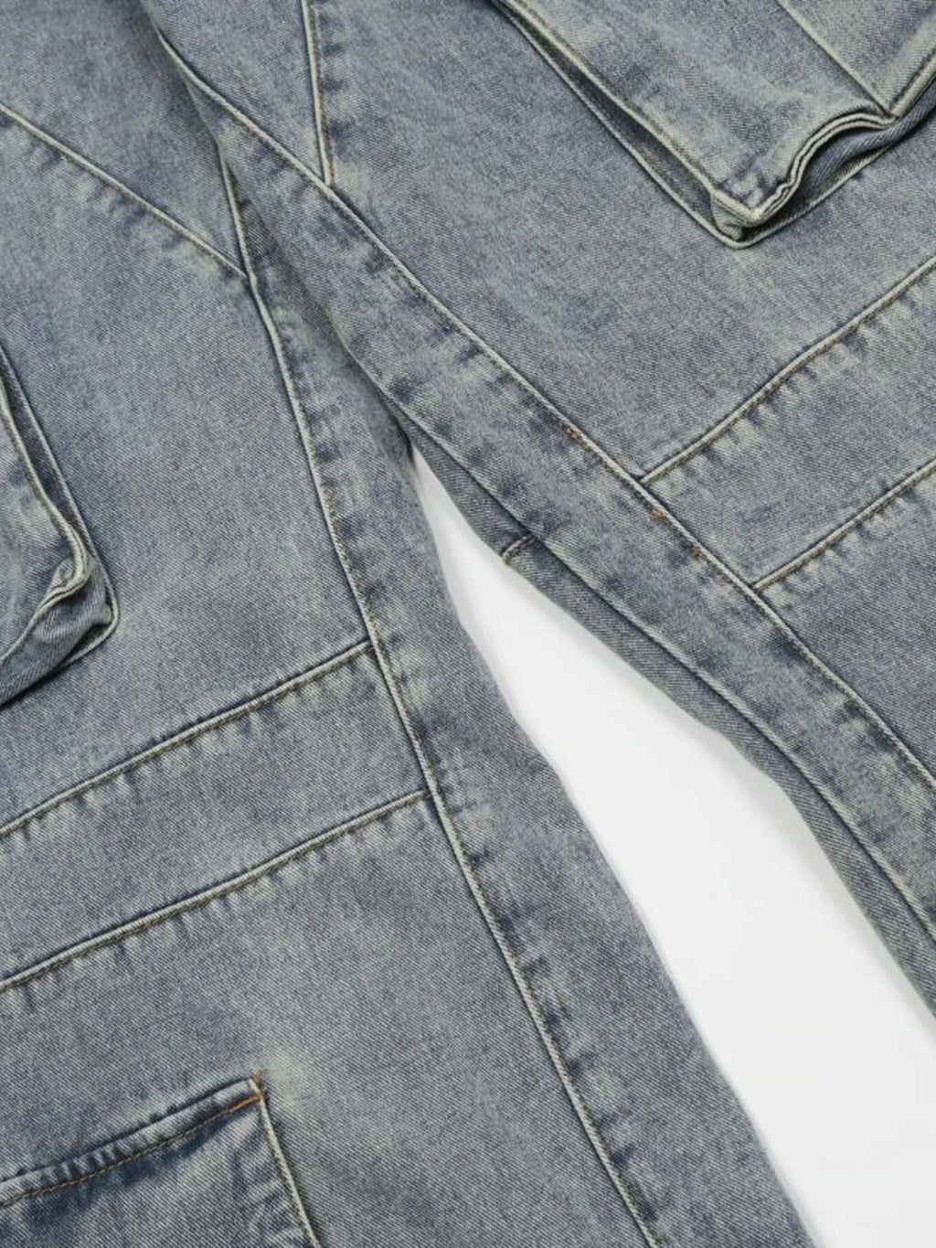 Men's Multi-Pocket Cargo Wide Leg Jeans