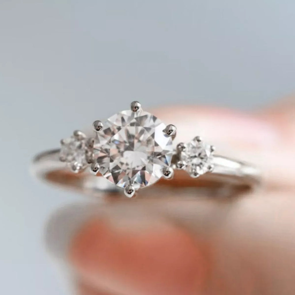 925 Sterling Silver Moissanite Ring