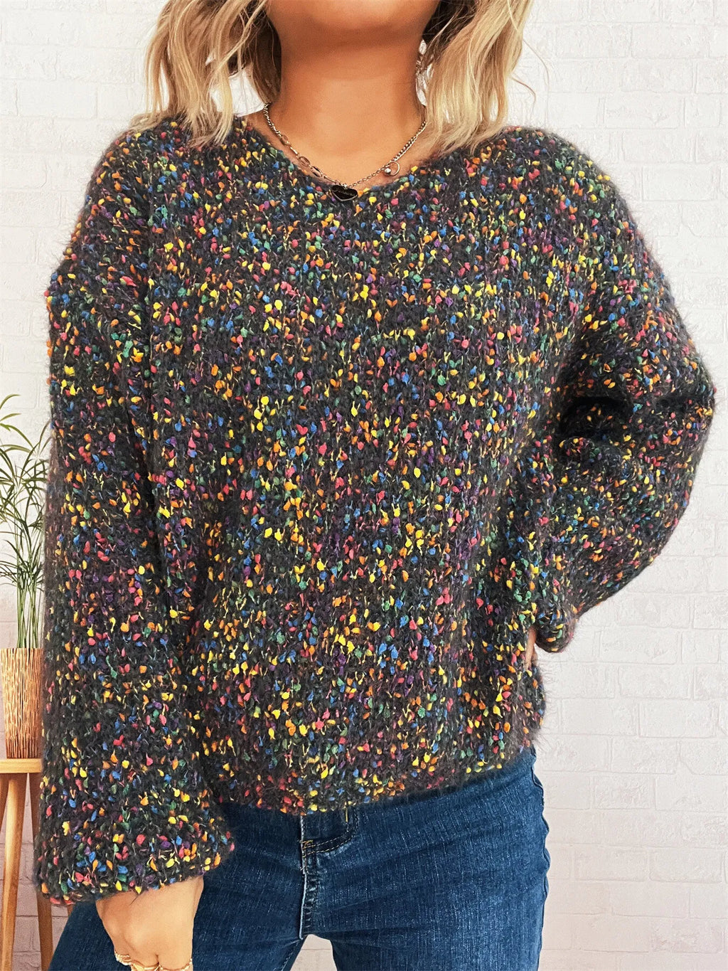 Colorful Long Sleeve Sweater