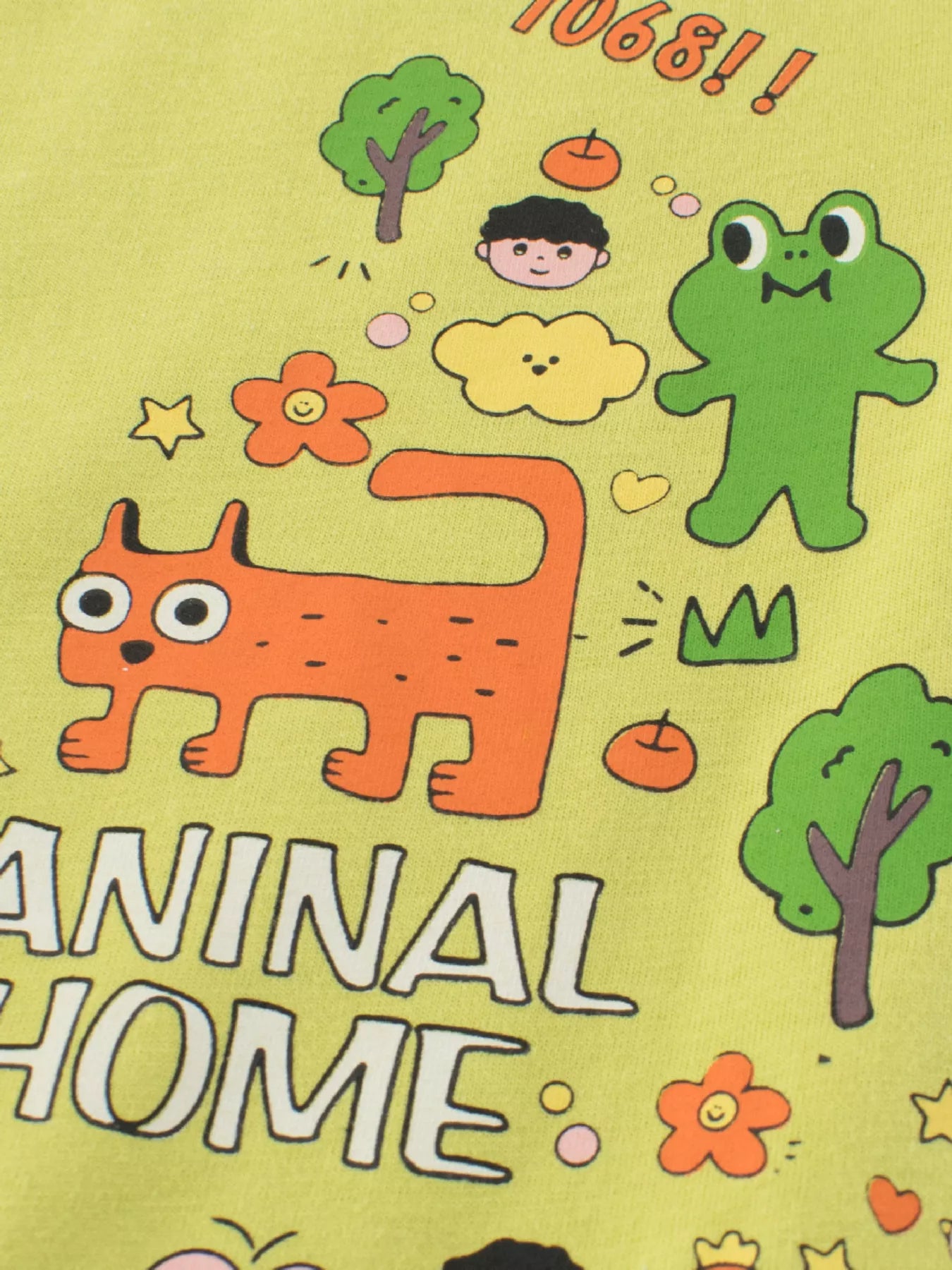 Children's Cartoon Animal Round Neck T-Shirt
