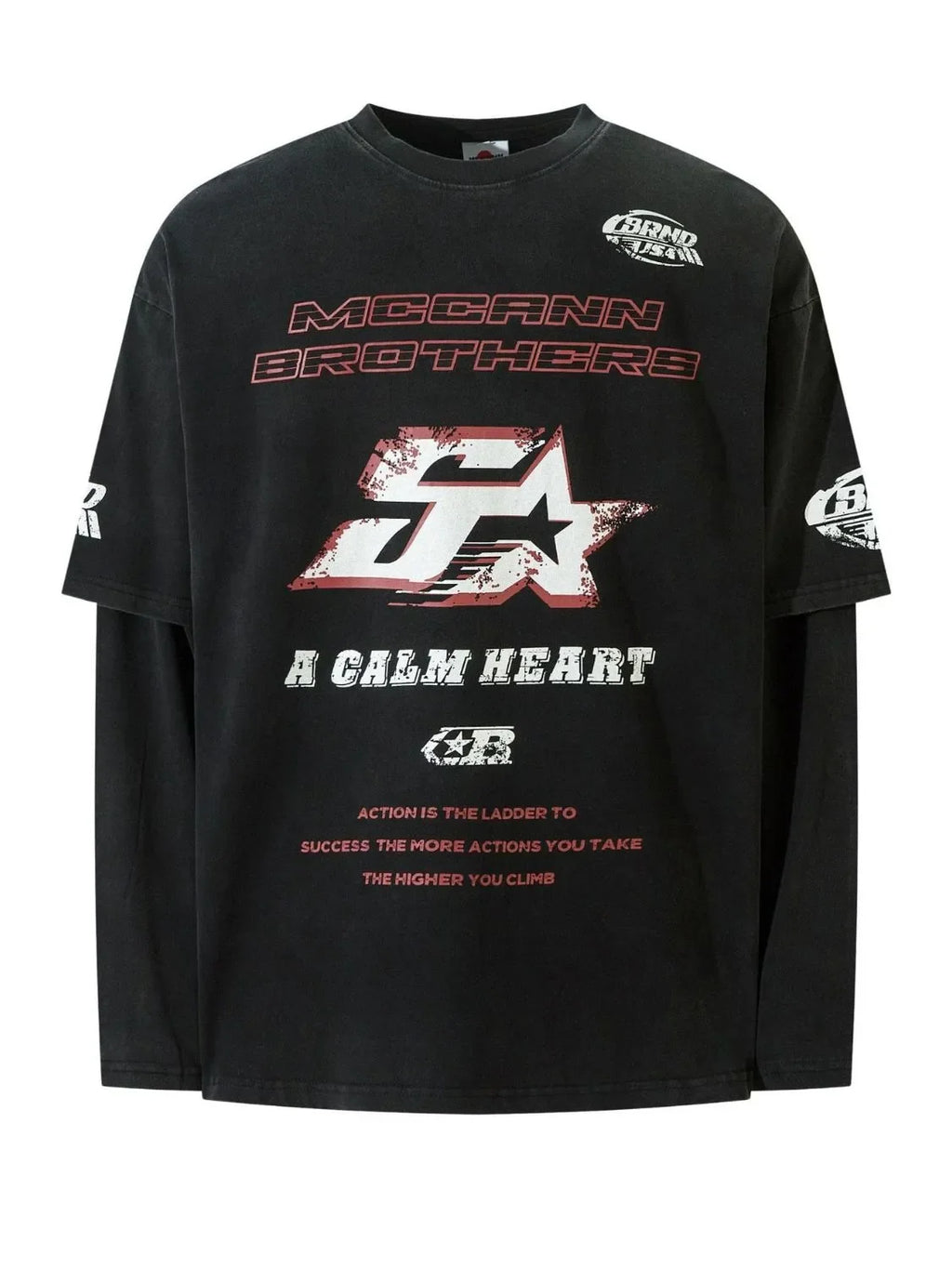 Men's Graphic Round Neck Long Sleeve T-Shirt
