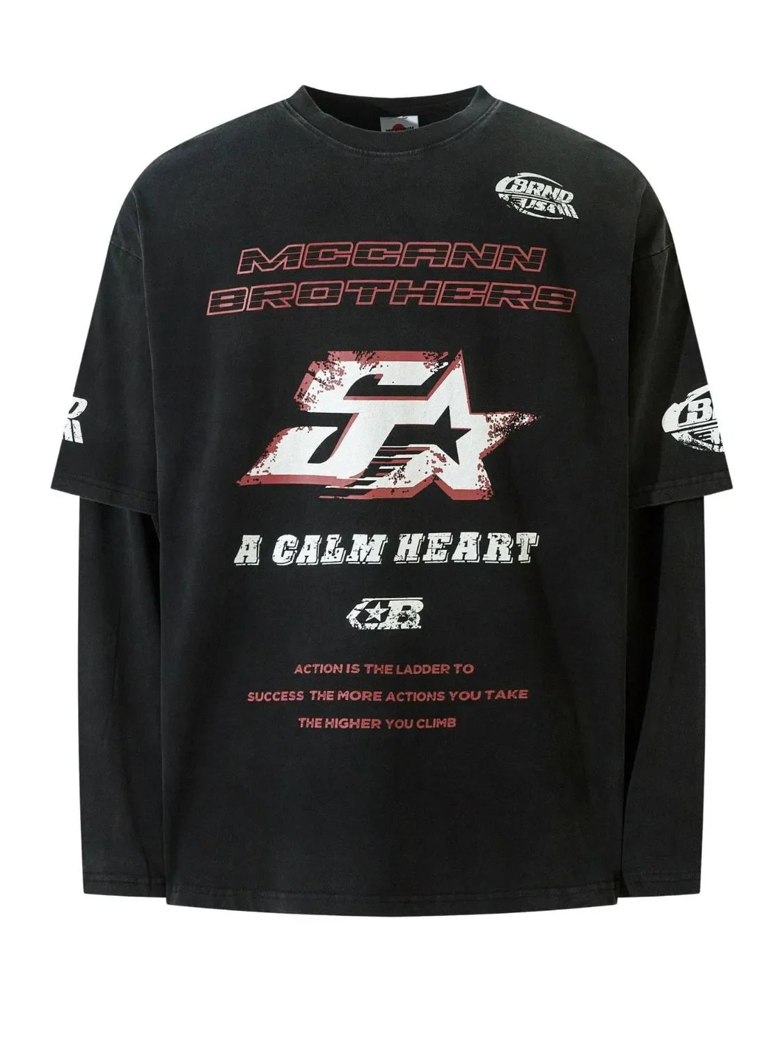 Men's Graphic Round Neck Long Sleeve T-Shirt