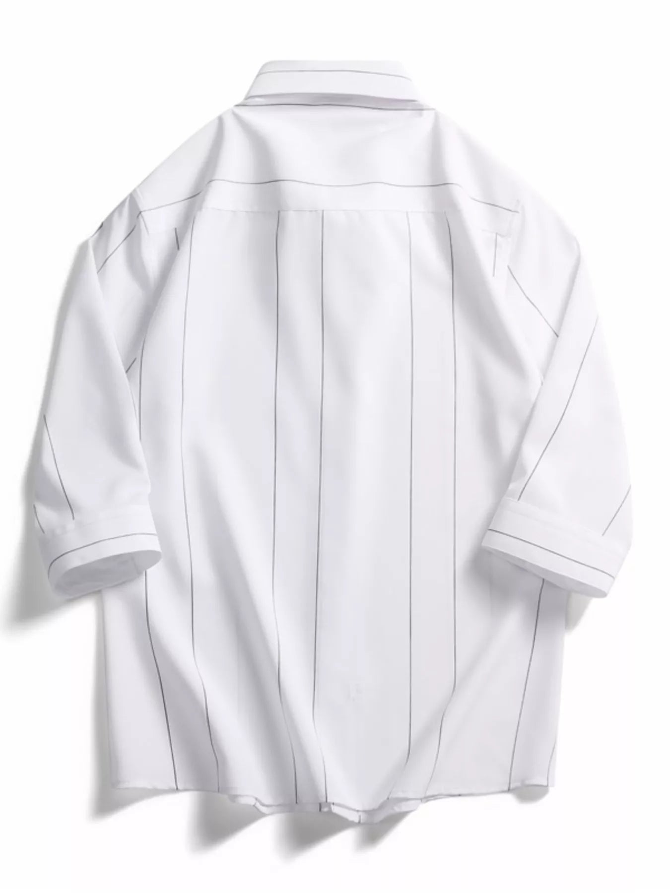 Men's Plus Size Stripe Button-Down Shirt