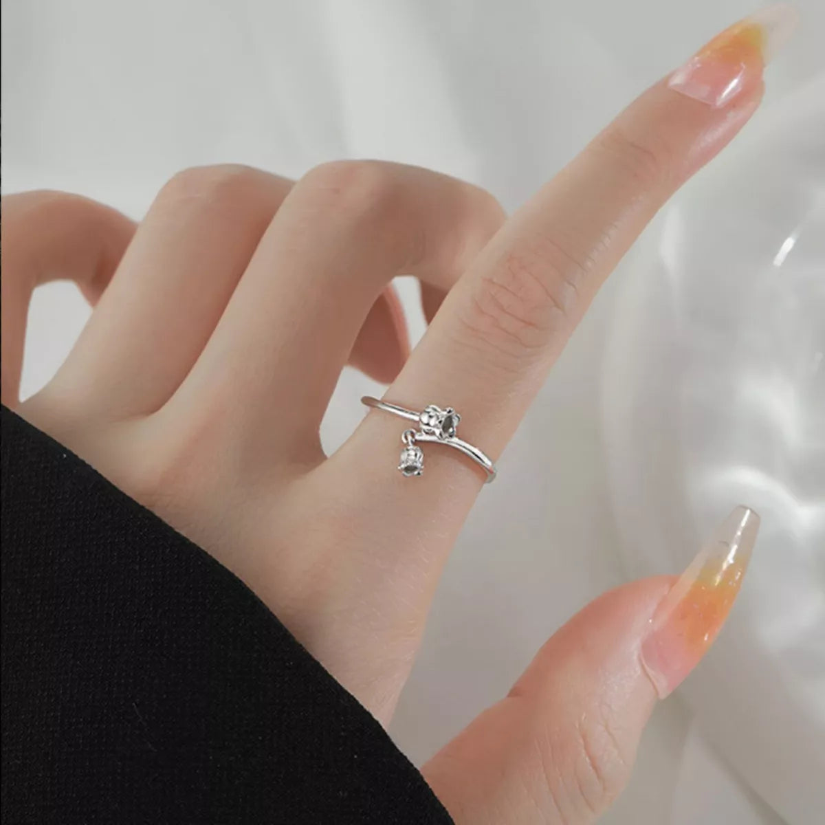925 Sterling Silver Bypass Ring