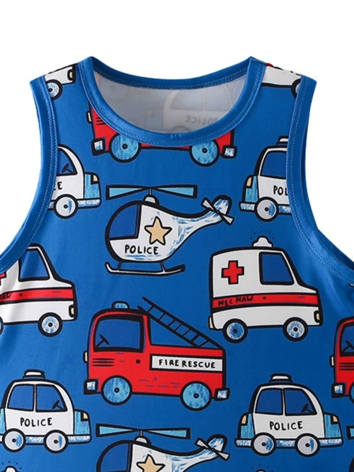 Children's Vehicle Print Tank
