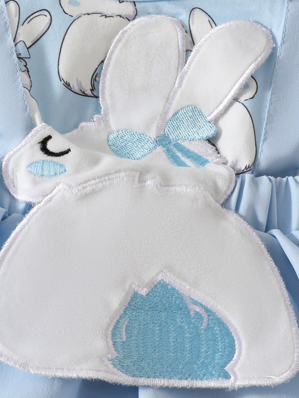 Children's Bunny Applique Bodysuit Dress & Headband Set
