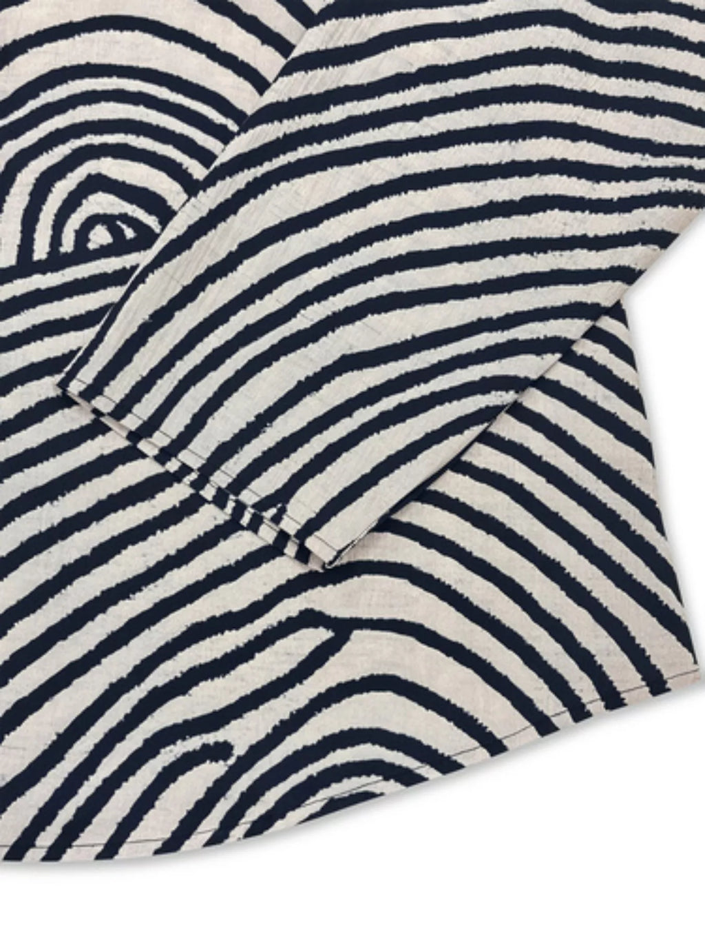 Plus Size Abstract Zebra Print Button-Down Shirt
