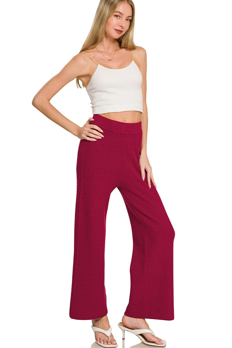 Zenana Viscose Sweater Pants