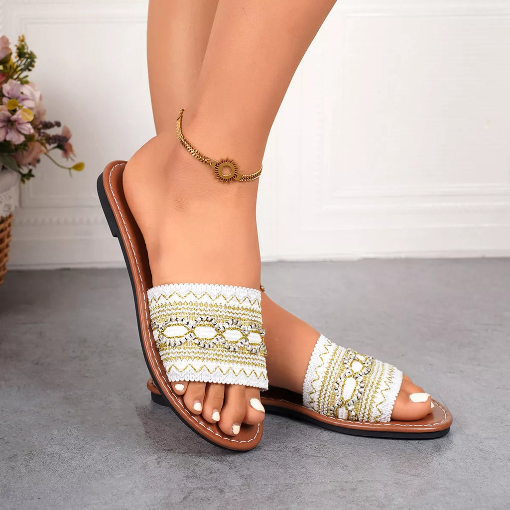 Open Toe Flat Sandals