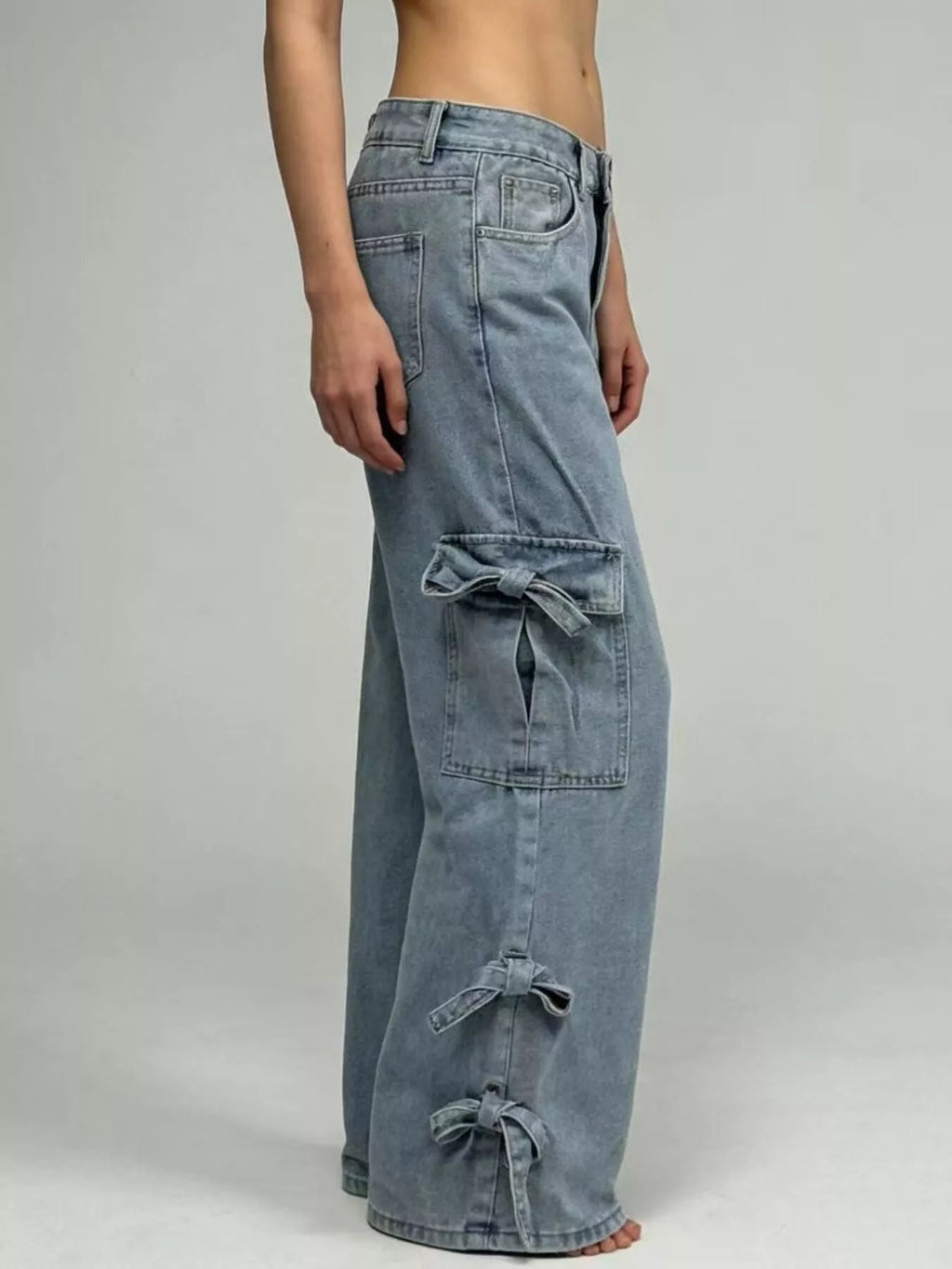 Bow Wide Leg Jeans
