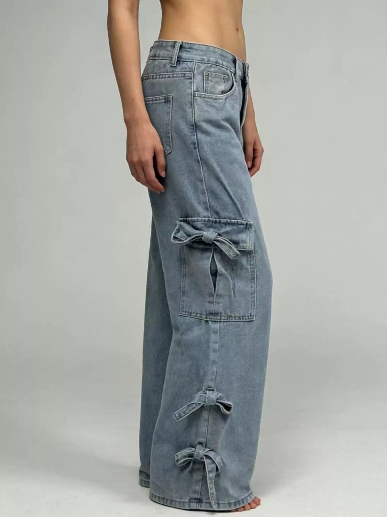 Bow Wide Leg Jeans
