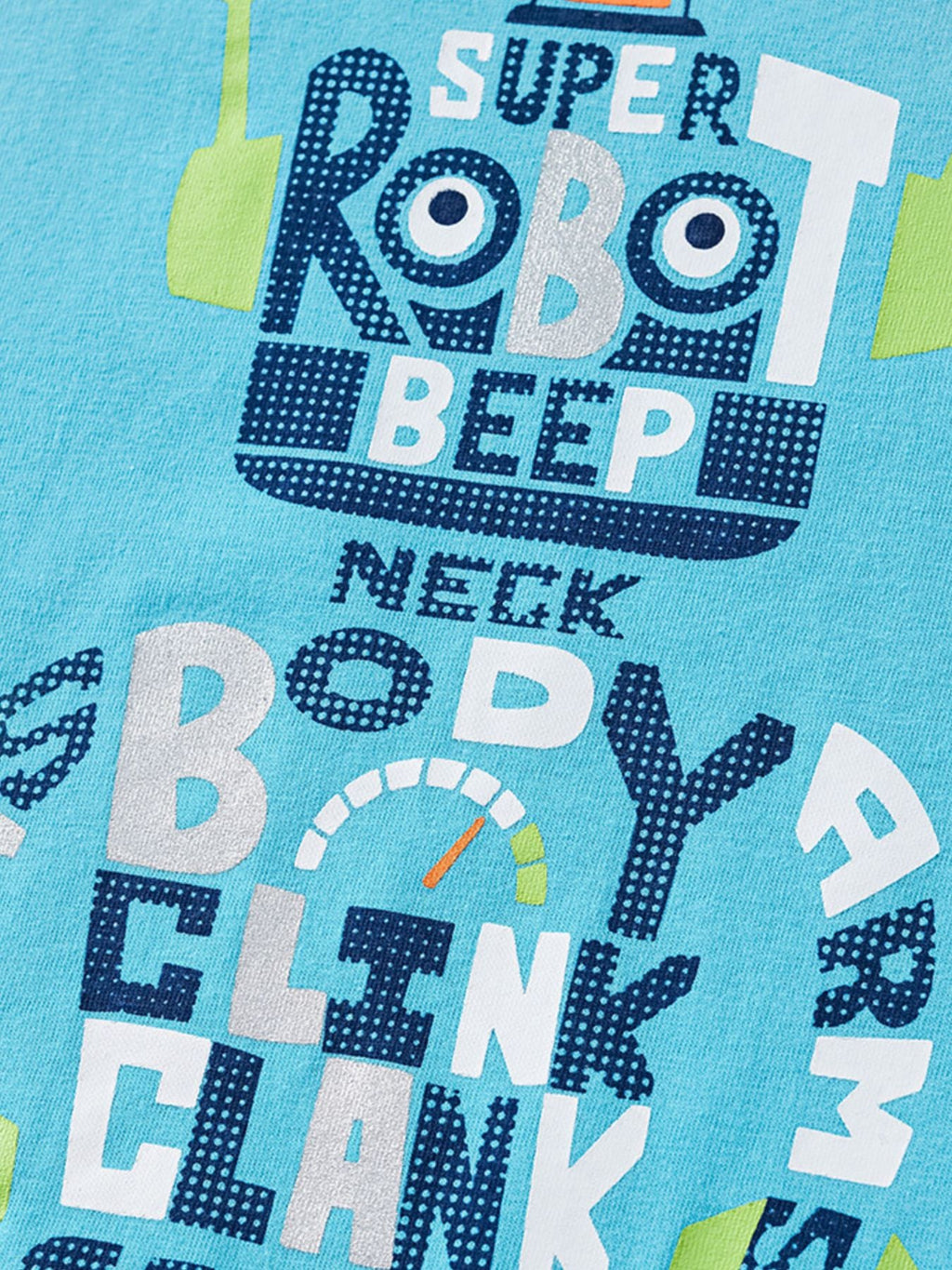 Children's Robot Short Sleeve Tee & Plaid Shorts Set