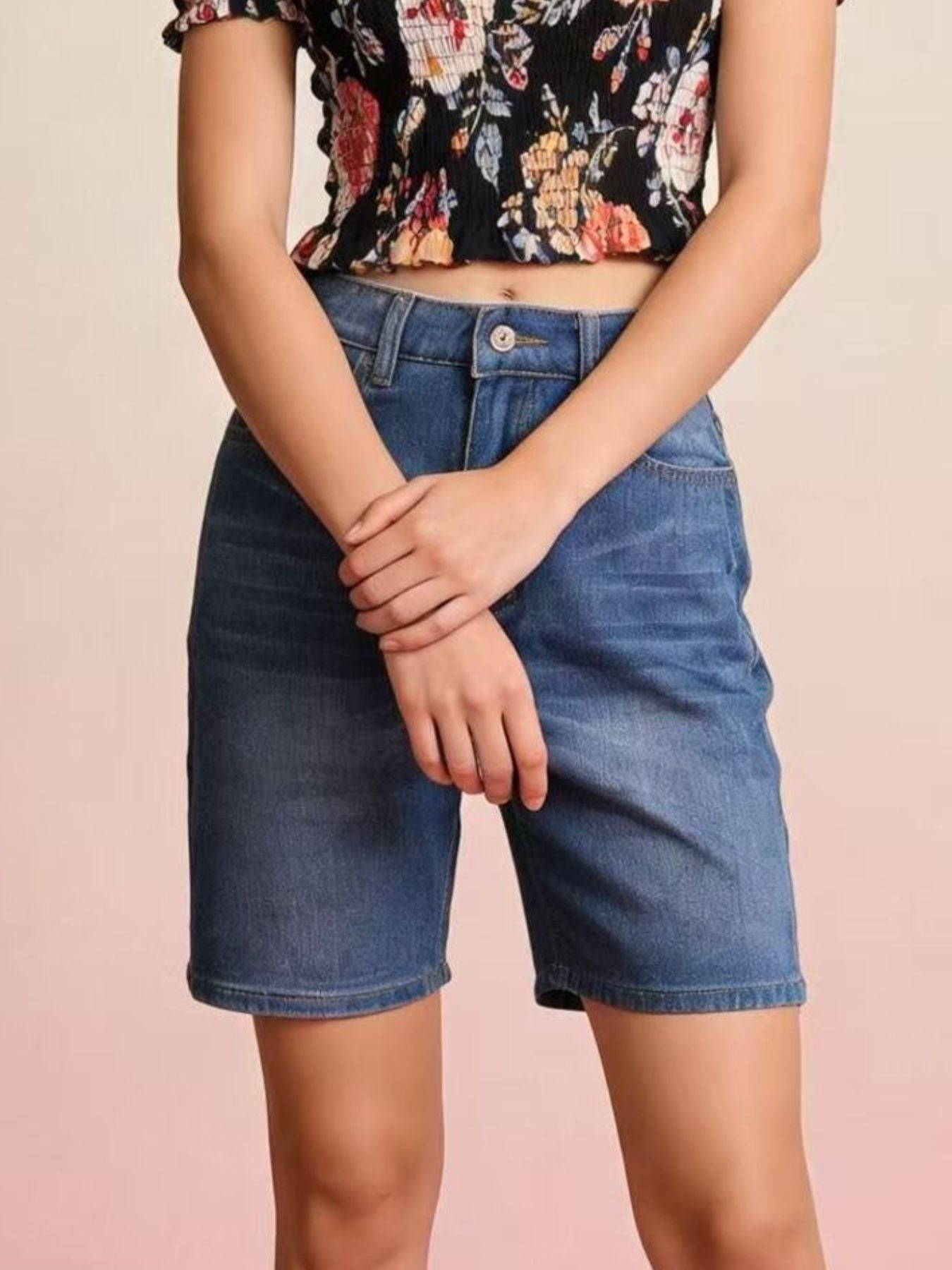 High Waist Denim Shorts