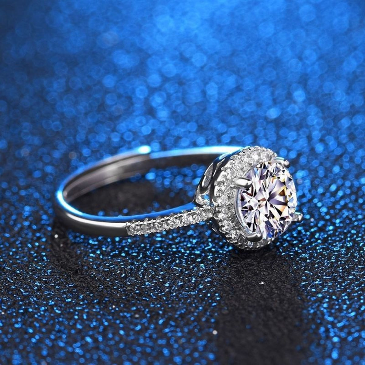 1 Carat Moissanite 925 Sterling Silver Ring