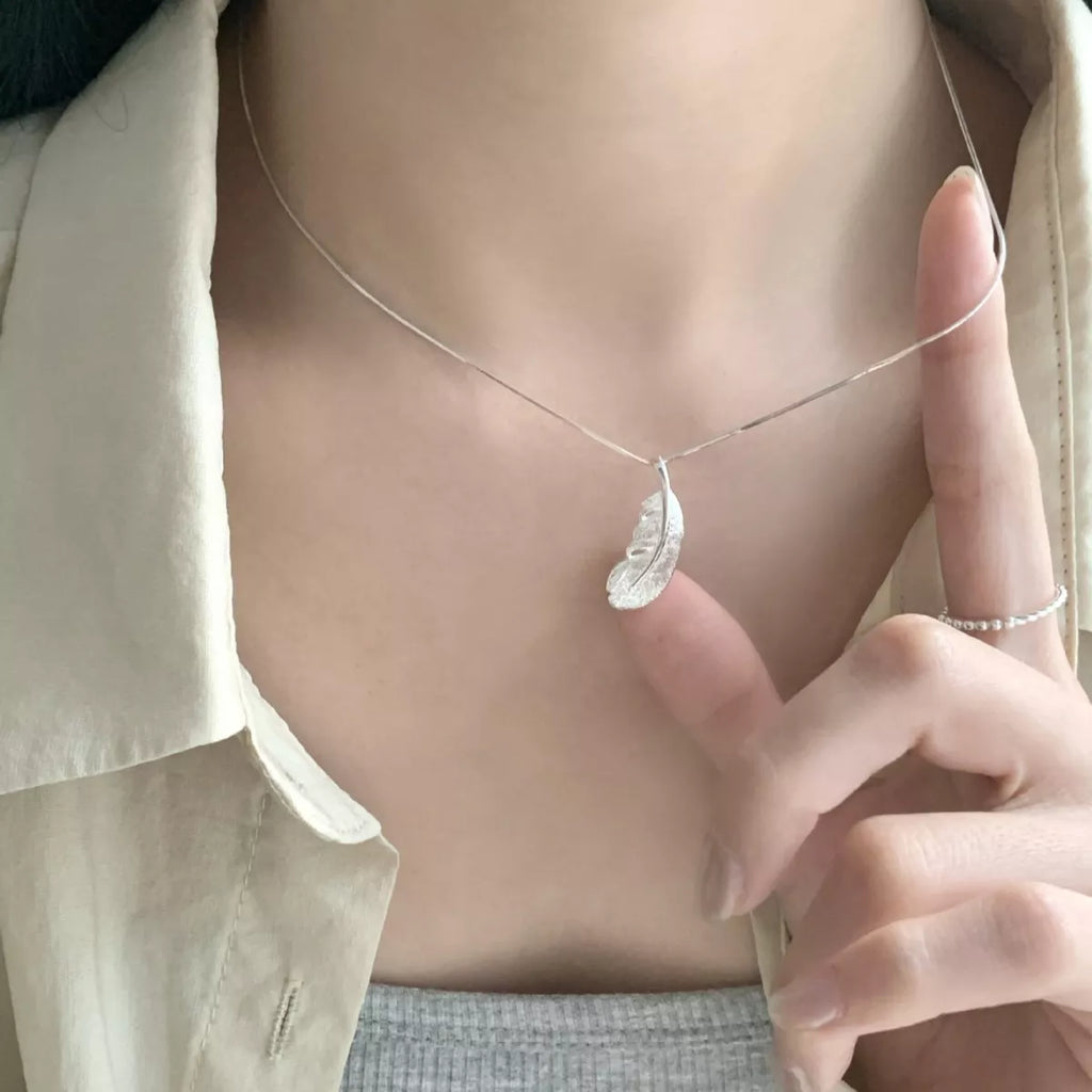 Feather Pendant Necklace