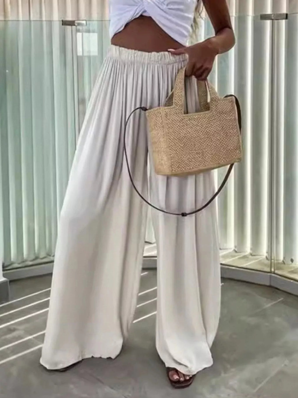 Wide-Leg Flowy Pants