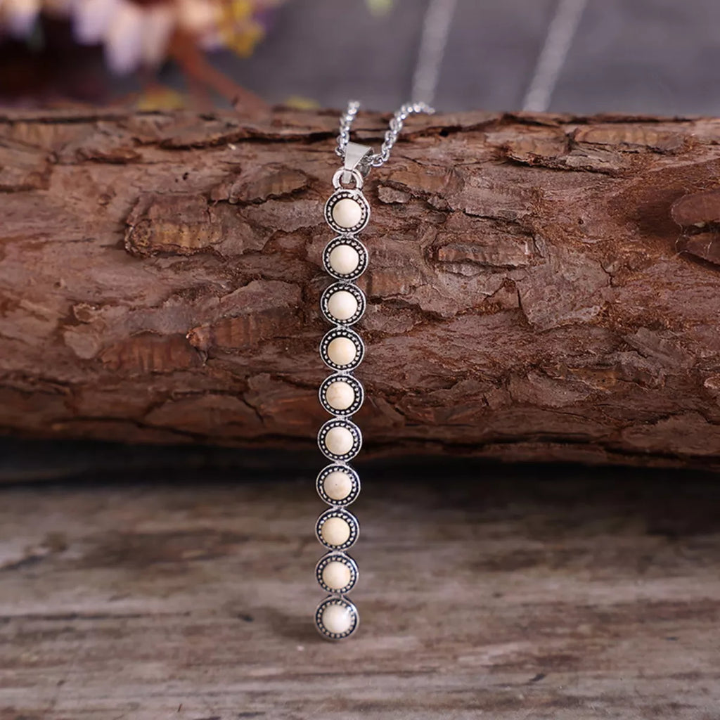 Vintage Style Beaded Bar Necklace