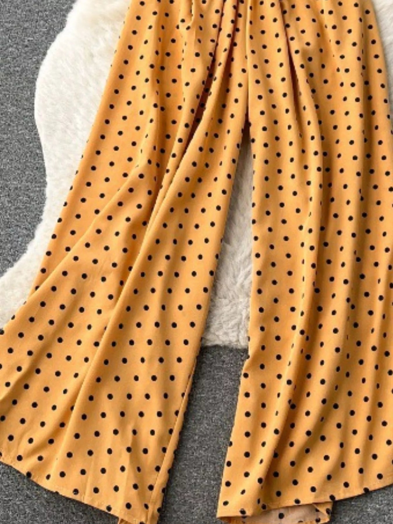 Smocked V-Neck Wide Leg Jumpsuit