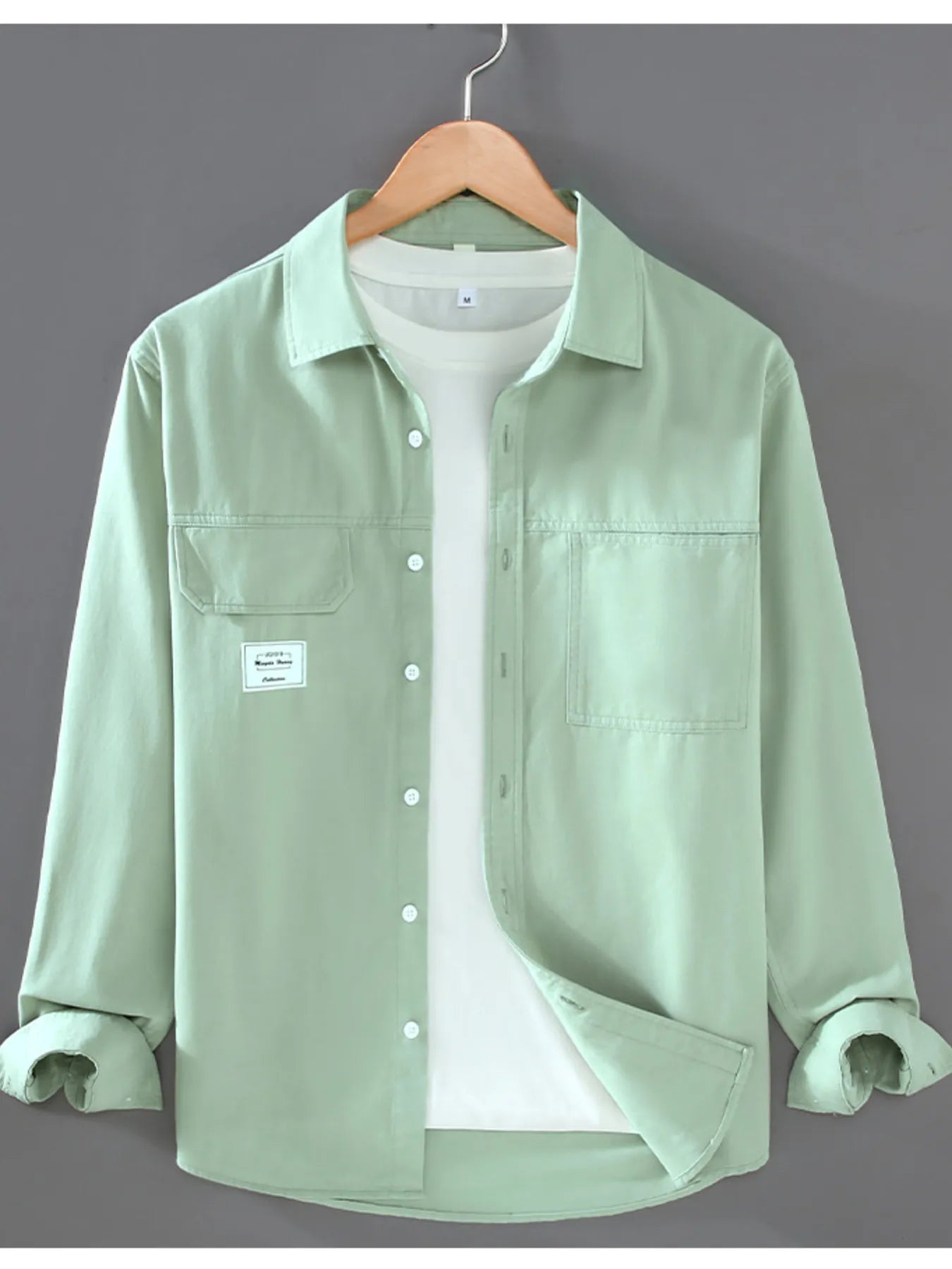 Men's Plus Size Button Up Long Sleeve Shirt