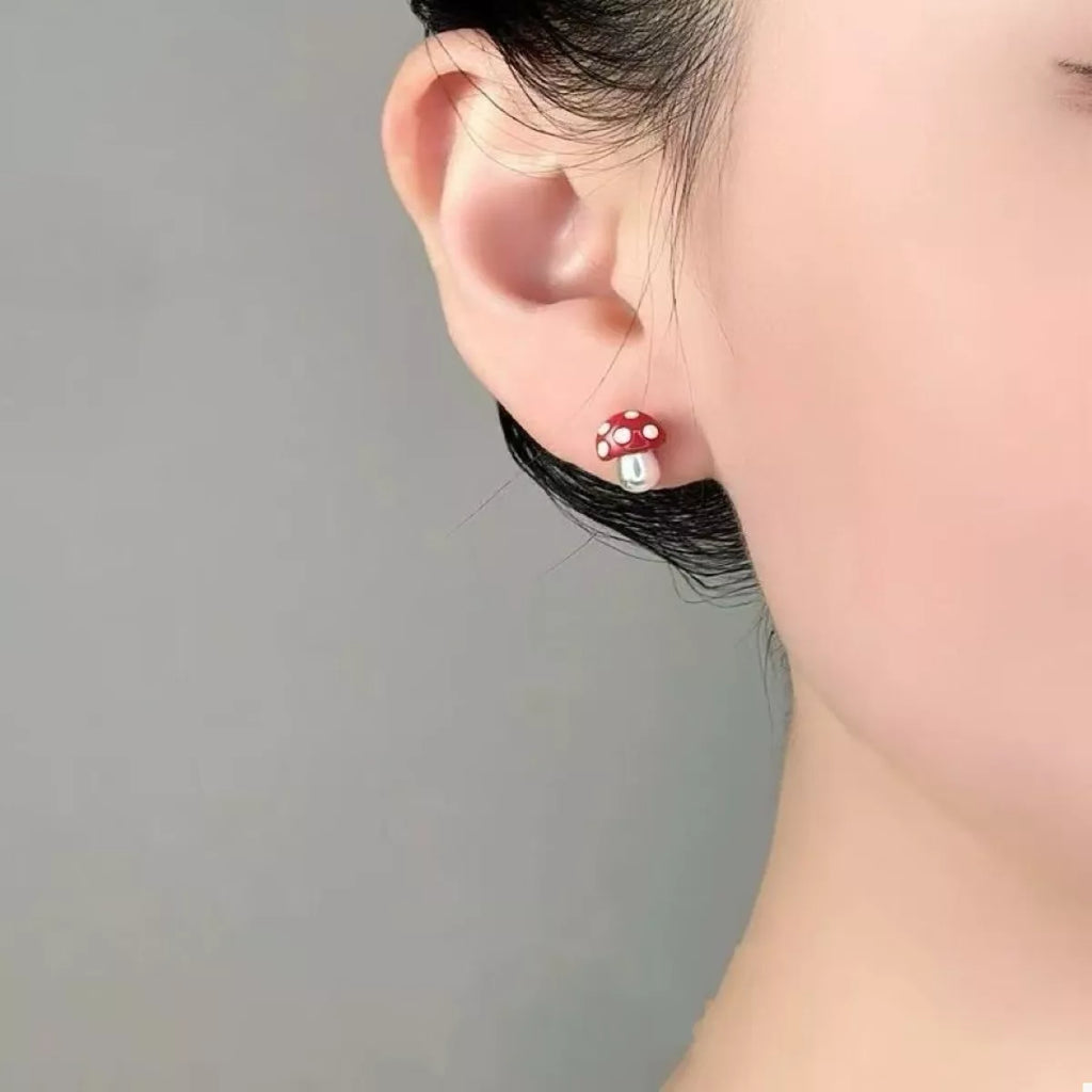 Mushroom Stud Earrings