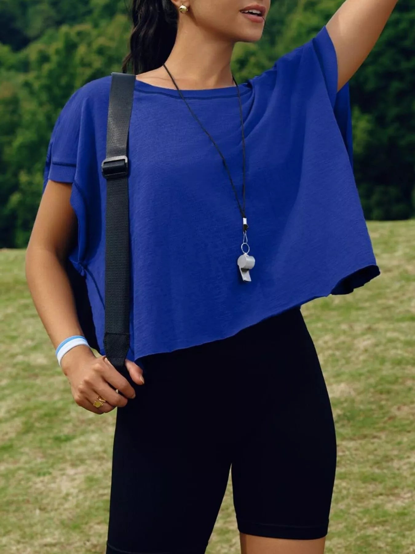 Cutout Back Short Sleeve T-Shirt