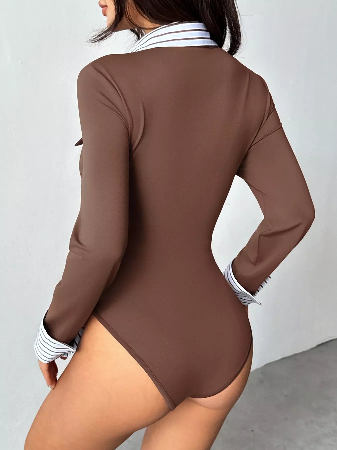 Long Sleeve Button Front Bodysuit