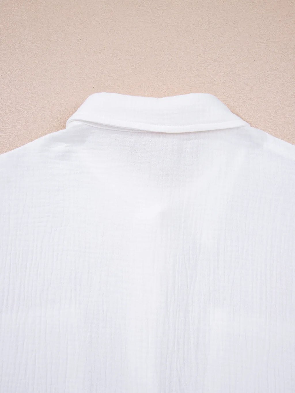 Lace Sleeve Button Down Shirt