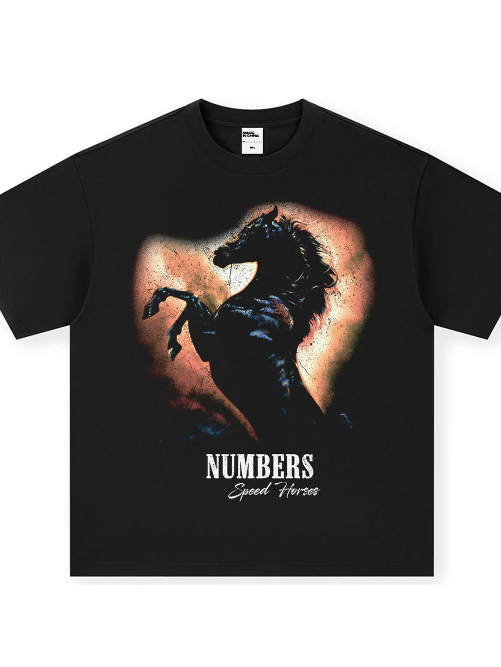 Men's Vintage Washed Horse Graphic T-Shirt